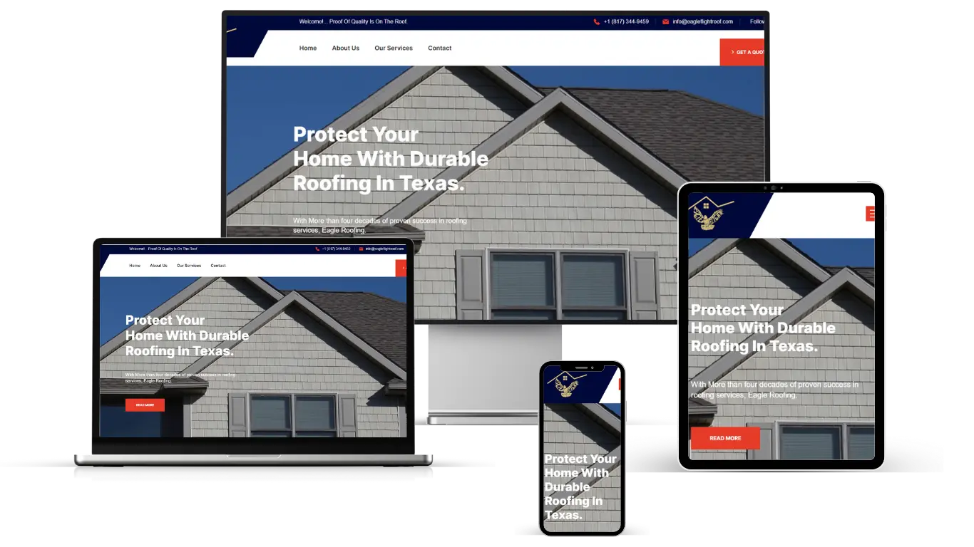 Dispositivos Mostrando la Página Web de Eagle Flight Roof