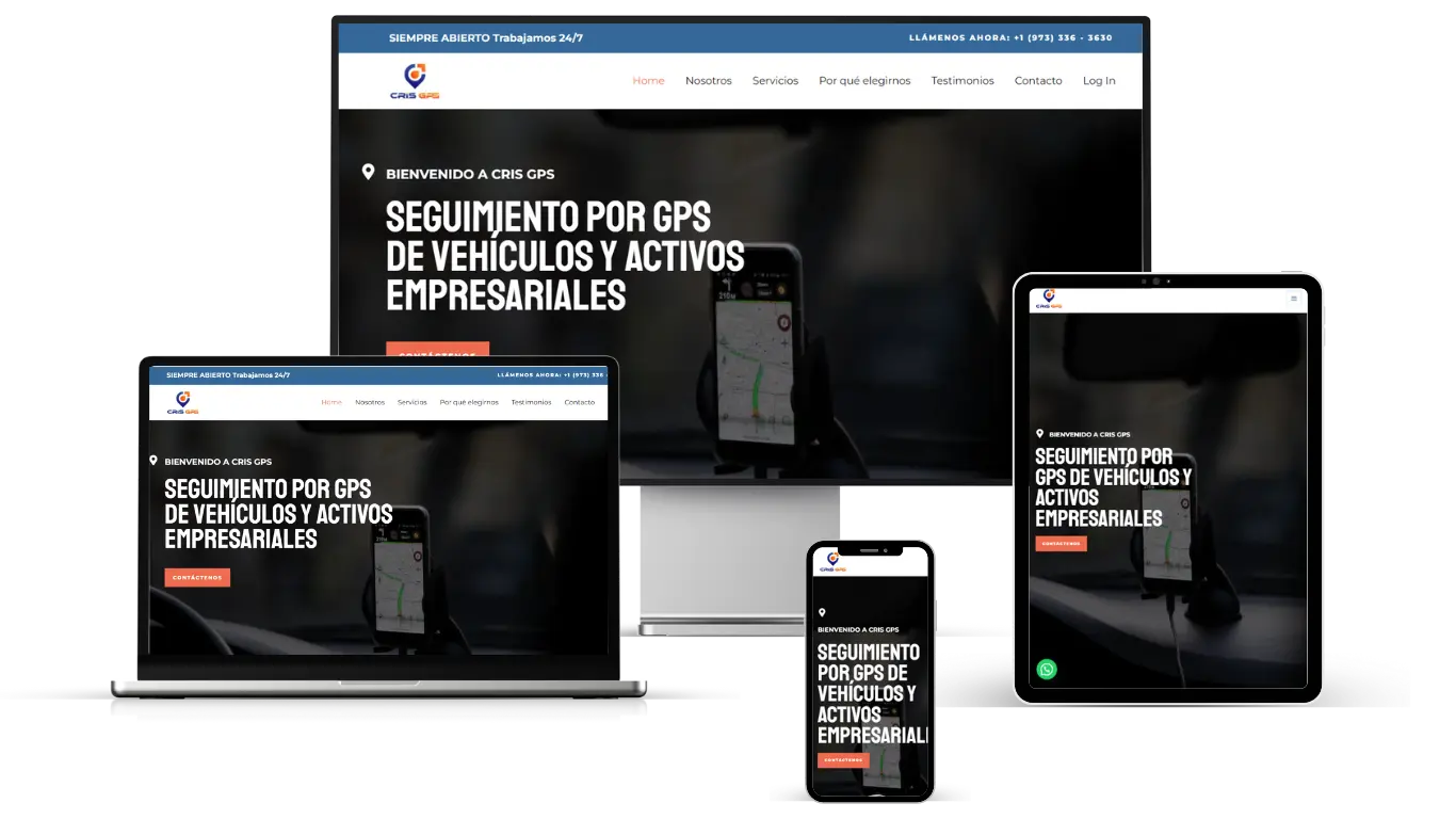 Dispositivos Mostrando la Página Web de Cris GPS